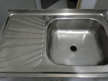 silver kitchen: Кухонная мойка из нержавеющей стали с крылом (каплесборником) — 2