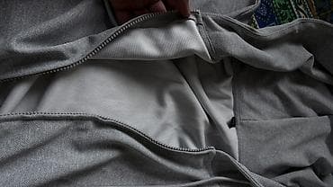 мужские кофты худи: Серая худи на молнии с капюшоном - Цвет: светло-серый меланж - Тип — 5