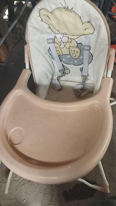 Детские стулья: Стульчик для кормления, Другой бренд, Металл, Другой вид, цвет - Бежевый — 2