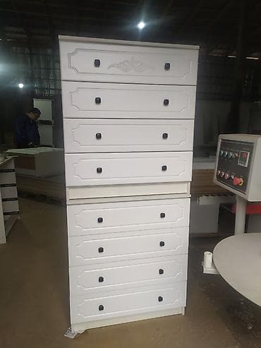 Мебельные гарнитуры: Комод для одежды, Новый, Без зеркала, МДФ, цвет - Белый, Бесплатная доставка — 1