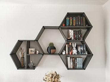 навесные полки: Настенная полка HEX SHELF - Дизайн: модульная система из — 1