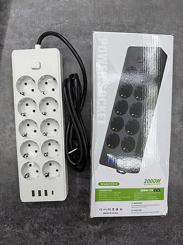 archer c54: Сетевой фильтр для ПК десять розеток, удлинитель 2 м с USB и TYPE-C — 2