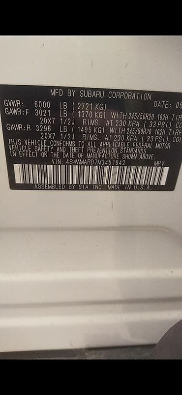 diska 13: Subaru Ascent: 2021 г., 2.4 л, Вариатор, Бензин, Внедорожник — 9