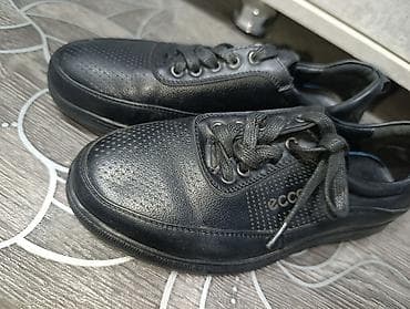 Кроссовки и спортивная обувь: Мужские кожаные кеды ECCO, черные - Верх: натуральная кожа с — 4