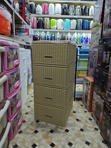 тумбочки в ванную комнату: Комод для ванны, Новый, Без раковины, Пластик, цвет - Бежевый, Бесплатная доставка, Платная доставка — 2