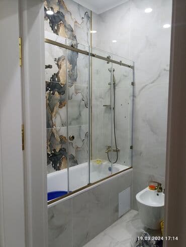 установка стеклянной перегородки в душе цена: На заказ Цельностеклянная перегородка, Для офиса, Бесплатный замер, Бесплатная доставка, Бесплатная установка — 4