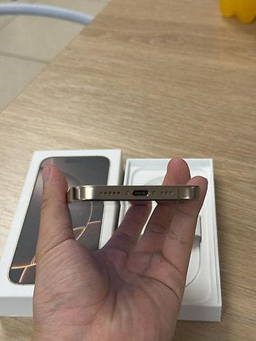 apple iphone 4s: IPhone 16 Pro, Б/у, 128 ГБ, Desert Titanium, Коробка, 91 % — 8