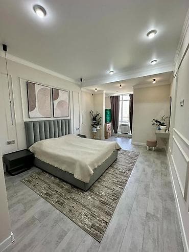 osh flat: 3 комнаты, 90 м², Асанбай мкр 12 этаж, Дизайнерский ремонт — 1