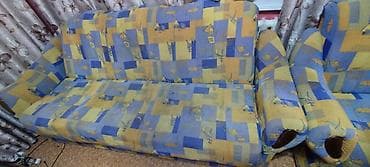 купить диван трансформер 3 в 1: Комплект мягкой мебели, Б/у — 1