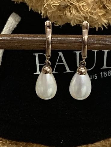 мужские кольца золото: Серьги с подвесками-каплями из белого жемчуга Позолоченный . Проба — 2