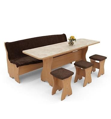 Кухонный стол и стул, Б/у, Самовывоз, цвет - Коричневый