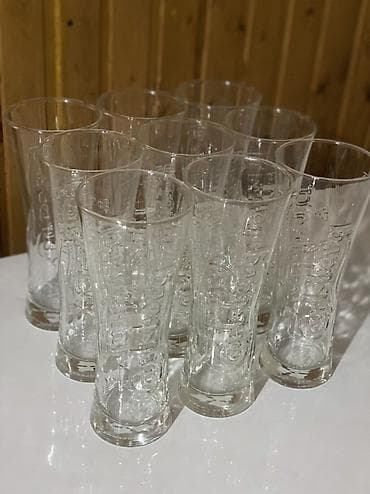 крышку кола: Пивные бокалы Carlsberg, стекло, с рельефным логотипом. - — 2