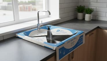 Квадратная кухонная мойка Aqualoze из нержавеющей стали с