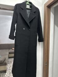 Пальто, Классика, Осень-весна, Кашемир, Длинная модель, С поясом, Карманы накладные, M