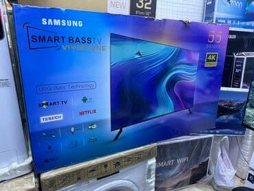смарт тв 55 дюймов цена: Телик Телевизоры Samsung Android 13 с голосовым управлением, 55 — 1