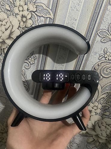 лампа для чтения: Настольная лампа с беспроводной зарядкой(15Вт) и Bluetooth колонкой — 3