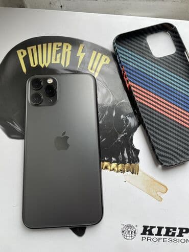 iphone 11 pro: IPhone 11 Pro, Б/у, 256 ГБ, Space Gray, Защитное стекло, Чехол, 78 % — 1