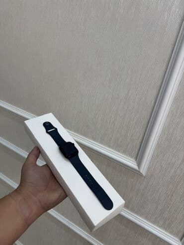 Apple watch 7 series 41mm темно синий акб 83 состояние сверху экрана