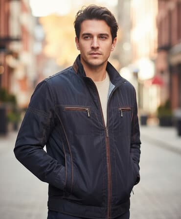 МУЖСКАЯ ЛЁГКАЯ ДЕМИСЕЗОННАЯ КУРТКА. Б/У. Без капюшона. В хорошем