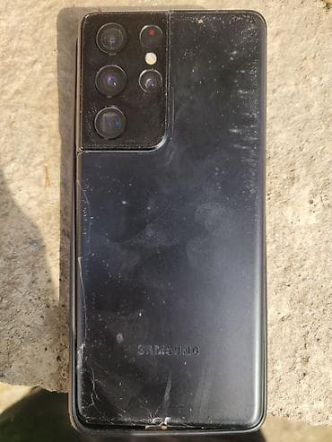маленький холодильник: Samsung Galaxy S21 Ultra, Б/у, 128 ГБ, цвет - Черный, 1 SIM — 1