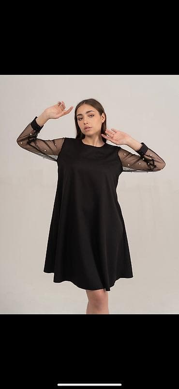 armani code: Вечернее платье, А-силуэт, Средняя модель, С рукавами, Камни, S, M, L — 3