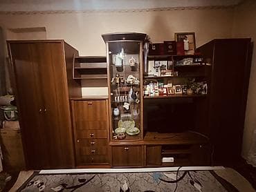 Гарнитур для зала, Шкаф, ДСП, цвет - Коричневый