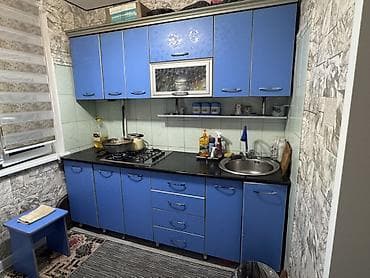 кухня готовая: Кухонный гарнитур, цвет - Голубой, Пластик — 2