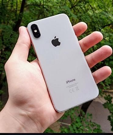 списанные техники apple: IPhone X, Б/у, 256 ГБ, Серебристый, Зарядное устройство, Защитное стекло, Чехол, 100 % — 1