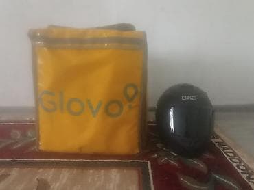 Набор для курьера/райдера: - Термосумка Glovo (желтая): жесткая
