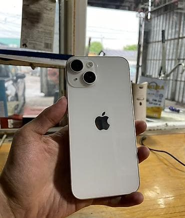 IPhone 14, Б/у, 128 ГБ, Белый, 77 %
