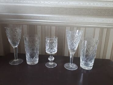 хрусталь ваза: Хрусталь: фужеры, рюмки, стаканы стопочки. 1.Фужеры "лилия" 6шт — 1
