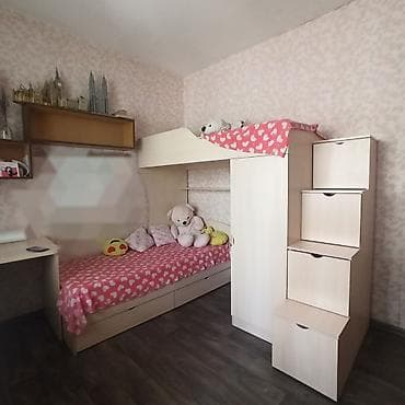 borsan loft: Детский мебельный комплект б/у (светлый дуб/берёза): двухъярусная — 1
