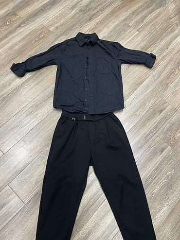 nike tech flece: Комплект мужской в стиле total black - Рубашка MAAG, черная: - — 1