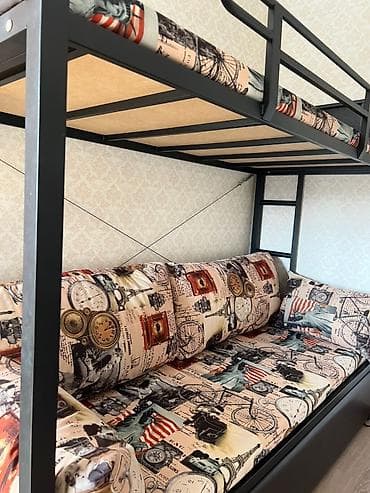 2 ярусный диван: Двухъярусная кровать, Б/у, Складная — 9