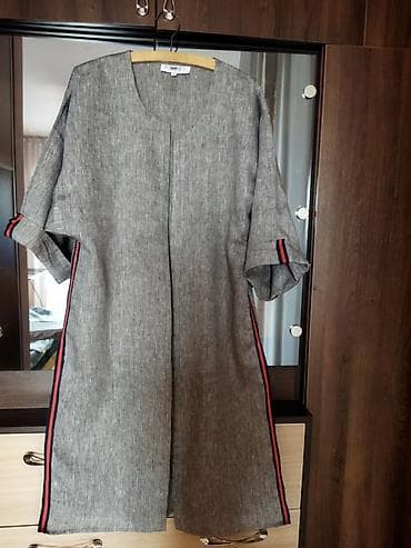 женский халат: Халат- накидка бохо стиль, лён 100% новый, Индия длина 110 см — 1