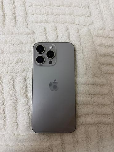 technics sl: IPhone 15 Pro Max, Б/у, 256 ГБ, Natural Titanium, Кабель, Коробка, 86 % — 1