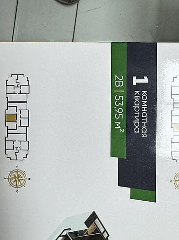 Продажа квартир: 1 комната, 54 м², Элитка, 13 этаж, ПСО (под самоотделку) — 2
