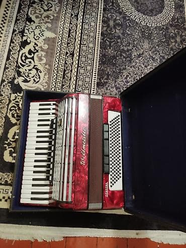 Аккордеон Weltmeister (ГДР), модель Concerto. Корпус в красном