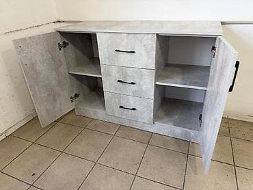 Тумба для вещей и одежды, Без зеркала, ЛДСП, цвет - Серый