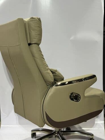 hadiya массажные кресла: Офисное кресло, С колесиками, цвет - Бежевый, Экокожа — 4