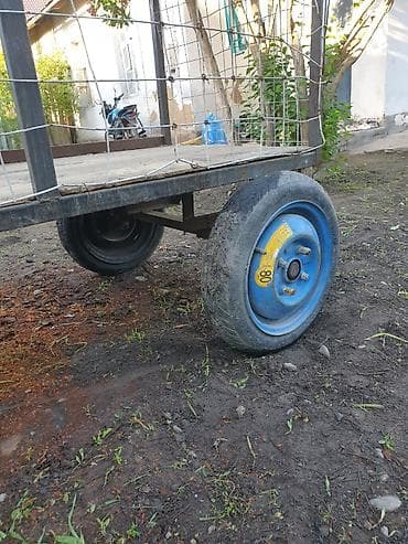 Садовые инструменты и инвентарь: Садово-строительная тачка и тележка, Стальная, Четырехколесная — 1