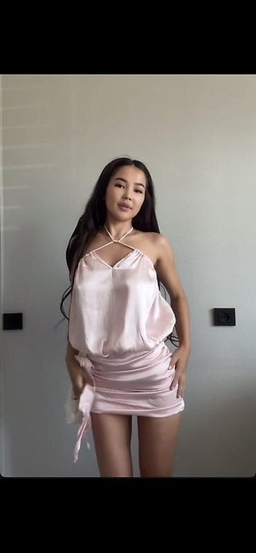 пошив детской одежды: Вечернее платье, Коктейльное, Короткая модель, Атлас, Без рукавов, Открытая спина, Стандарт — 1