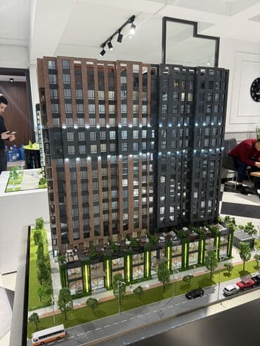 арча бешик квартира издейм: 2 бөлмө, 63 м², Элитка, 8 кабат, ПСО (өзү оңдоп түзөтүп бүтүү үчүн) — 7