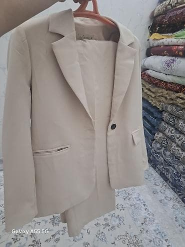 двойка лен: Женский костюм-двойка Trend M, цвет бежевый (нюд). Состав комплекта — 9