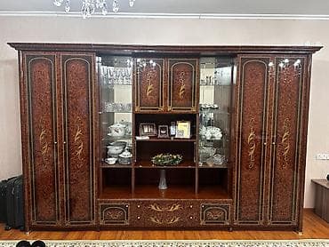 мебельные: Стенка-шкаф, Тип стенки-шкафа: Модульная, Для зала, Б/у, Особенности: Для хранения посуды — 5