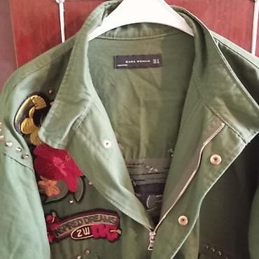 sauvage dior: Хаки куртка ZARA WOMAN с декором оригинал. - Женская модель, размер — 2