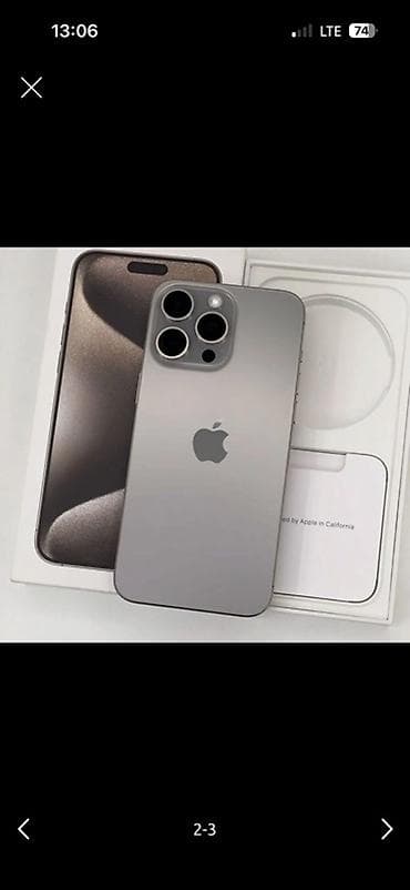айфон 14 pro: IPhone 15 Pro Max, Б/у, 256 ГБ, Natural Titanium, Коробка, 88 % — 3