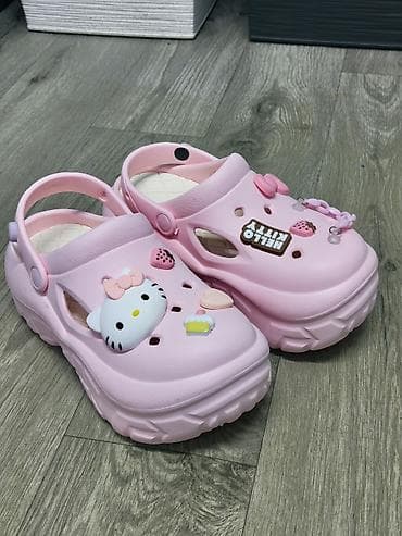 осенний обувь: Сабо, 33, Crocs, Новый, цвет - Розовый — 2