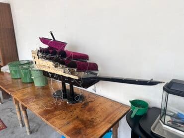 Авторская модель парусного корабля на подставке. - Материалы: дерево