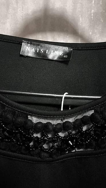 Эркектер кийими: Платье NAIS LINE, размер 46.новое - Цвет: глубокий черный. - Силуэт — 1